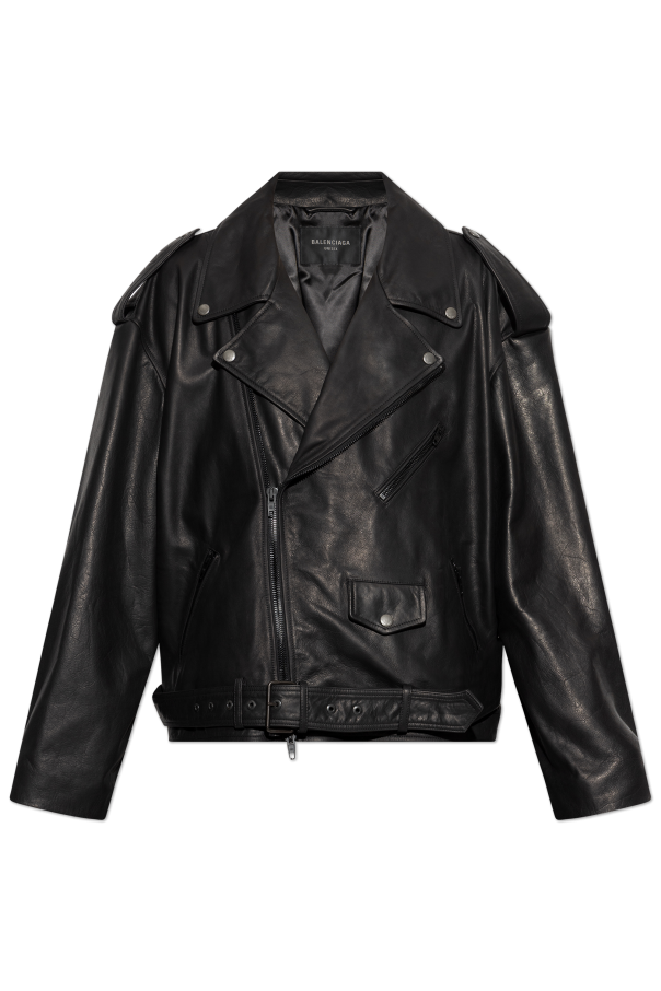 BALENCIAGA ジャケット ブラック Balenciaga Bomber Leather Jacket | Saks Fifth Avenue